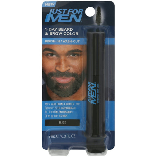 Just For Men Just For Men 1-Day Temporary Beard & Brow Color, Black 0.3 Fl Oz Hair Color Dark Slate Gray