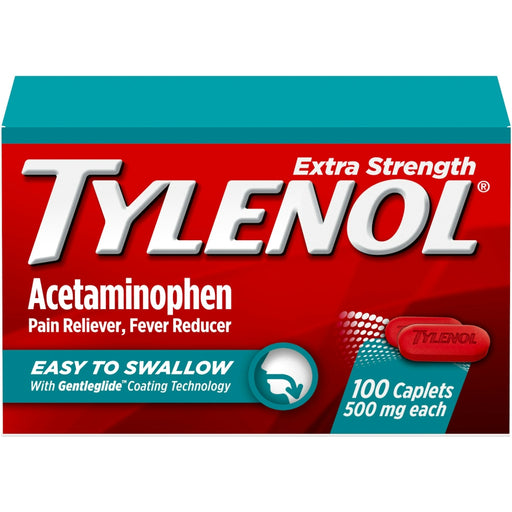 Tylenol Tylenol Extra Strength Rapid Release Gels, 500mg Acetaminophen, 100 ct Medicine & Drugs Light Sea Green