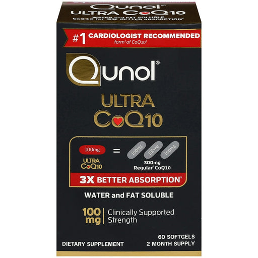Qunol Qunol Ultra CoQ10 100Mg  Softgels 60Ct Vitamins & Supplements Black
