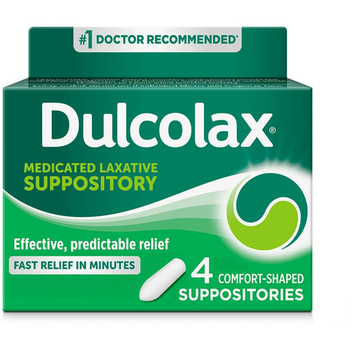 Dulcolax Dulcolax 10 Mg Laxative Suppositories, Comfort Shaped Health & Beauty Sea Green