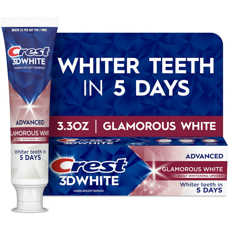Crest Crest Advanced Glamorous White Fluoride Anticavity Toothpaste 3.3 Oz Toothpaste White Smoke