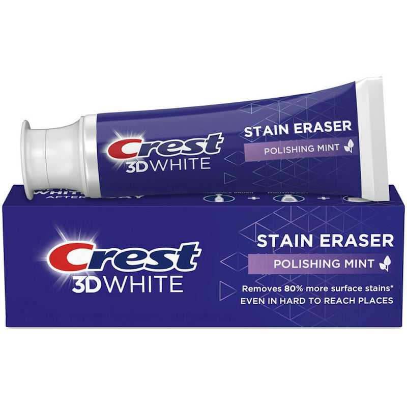 Crest Crest 3D White Stain Eraser Toothpaste, Polishing Mint, 2.7 Oz Toothpaste White Smoke