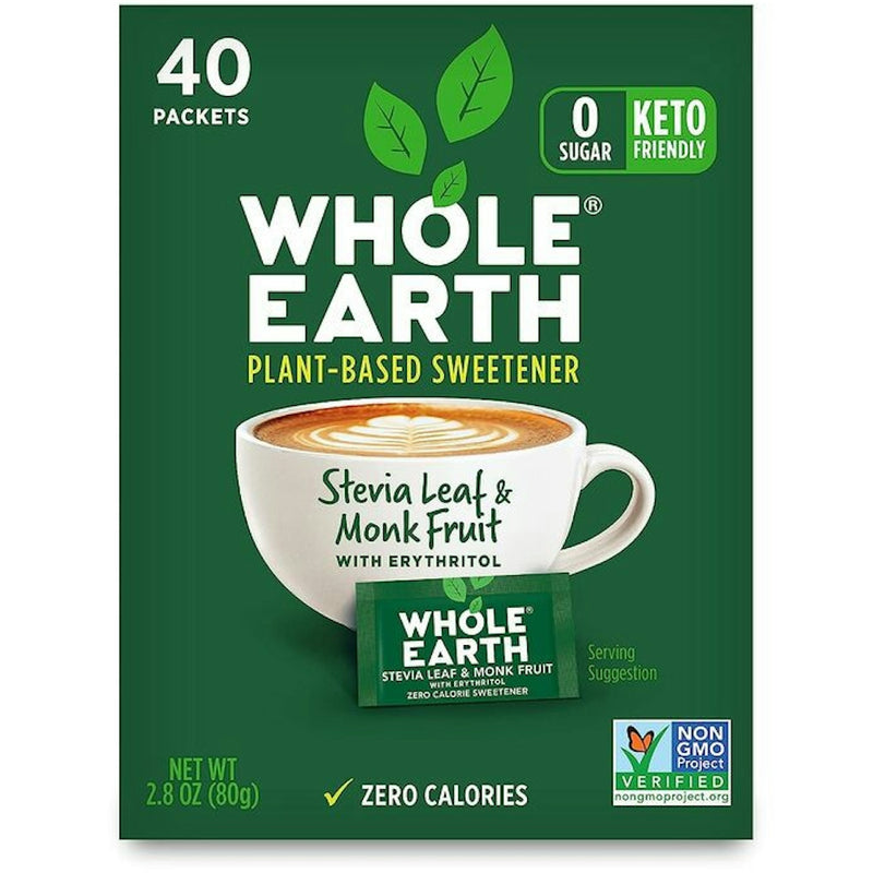 Whole Earth Whole Earth Stevia & Monk Fruit Packets 40Ct Sugar & Sweeteners Dark Slate Gray