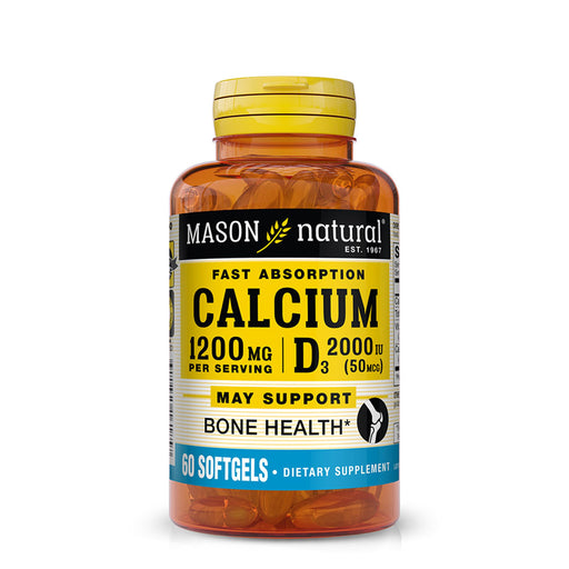 Mason Natural Mason Natural Liquid Calcium 1200 Mg With D3 2000 Iu Softgels Vitamins & Supplements White Smoke