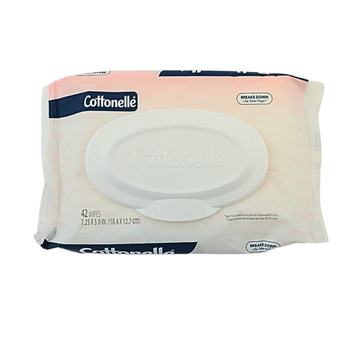 Cottonelle Cottonelle Fragrance Free Flushable Wet Wipes 1 Flip-Top Pack Toilet Paper Light Gray