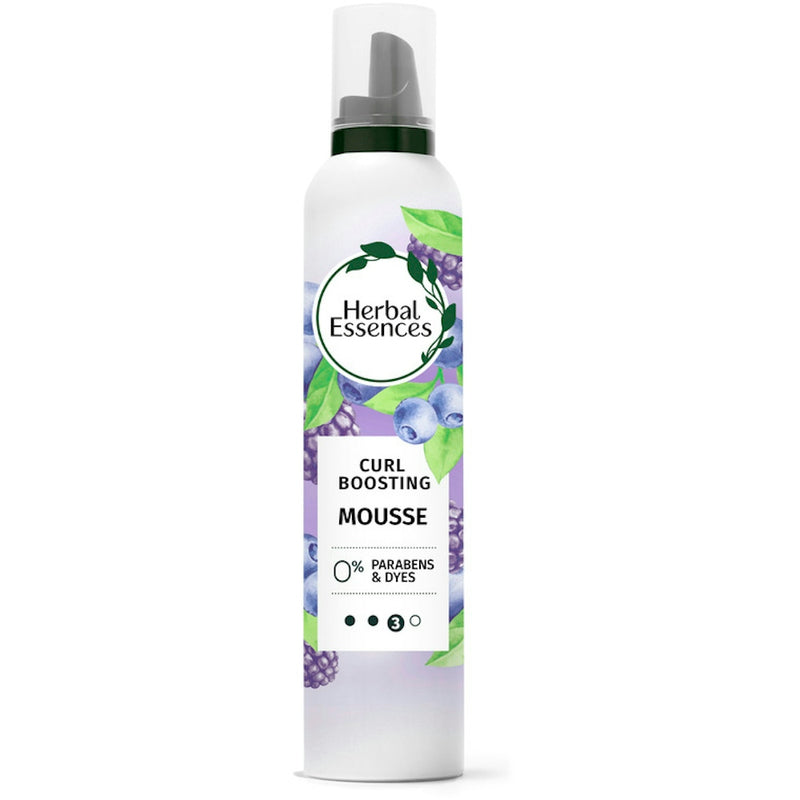 Herbal Essences Herbal Essences Curl Boosting Mousse, Frizz Control For Curly & Wavy Hair, Long-Lasting Hold With Berry Scent, Paraben & Dye-Free, Cruelty-Free, 6.8 Fl Oz Each Hair Styling Product White Smoke