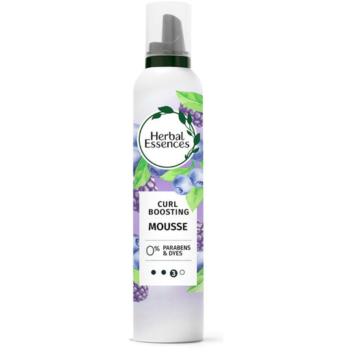Herbal Essences Herbal Essences Curl Boosting Mousse, Frizz Control For Curly & Wavy Hair, Long-Lasting Hold With Berry Scent, Paraben & Dye-Free, Cruelty-Free, 6.8 Fl Oz Each Hair Styling Product White Smoke