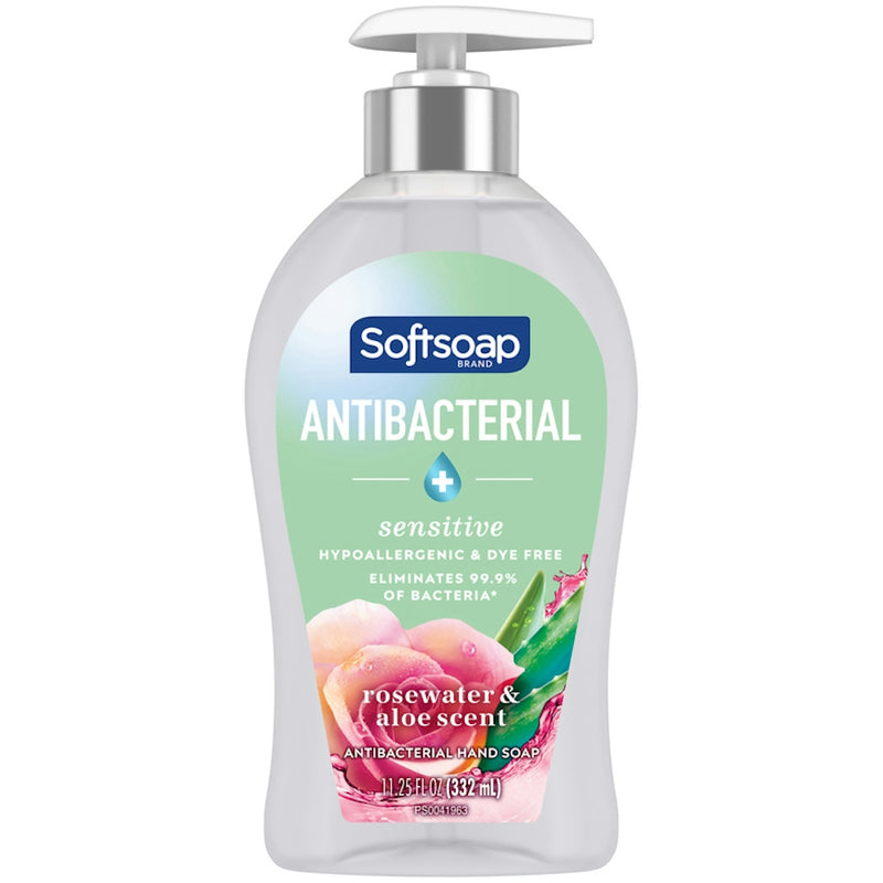 Softsoap Softsoap Hand Soap, Antibacterial + Sensitive, Rose Water & Aloe Scent Liquid Hand Soap White Smoke