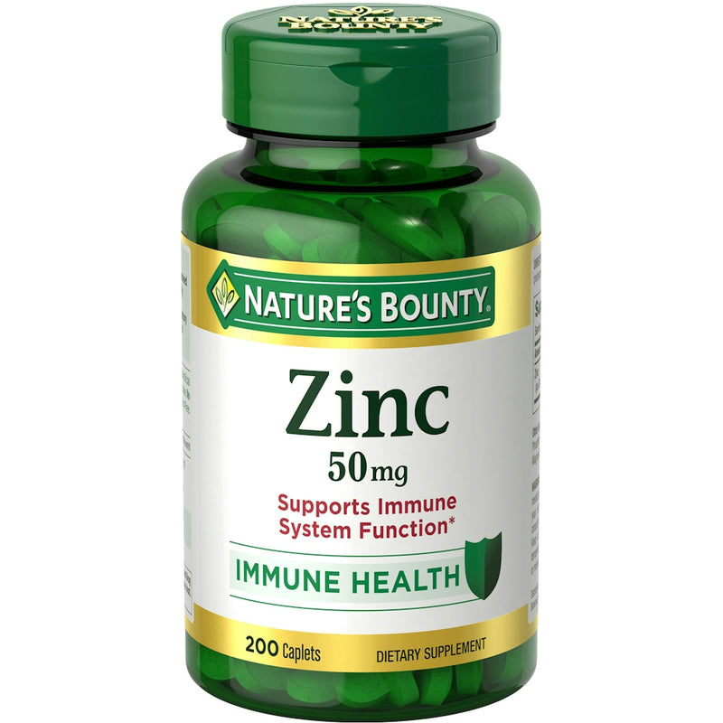 Nature's Bounty Nature's Bounty Zinc, Immune Health, 50 Mg, Tablets Vitamins & Supplements White Smoke