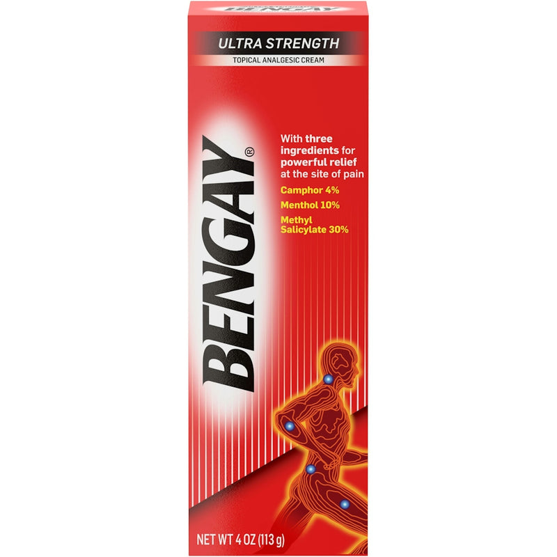 Bengay Bengay Ultra Strength Non-Greasy Topical Pain Relief Cream 4 Oz Medicine & Drugs Firebrick