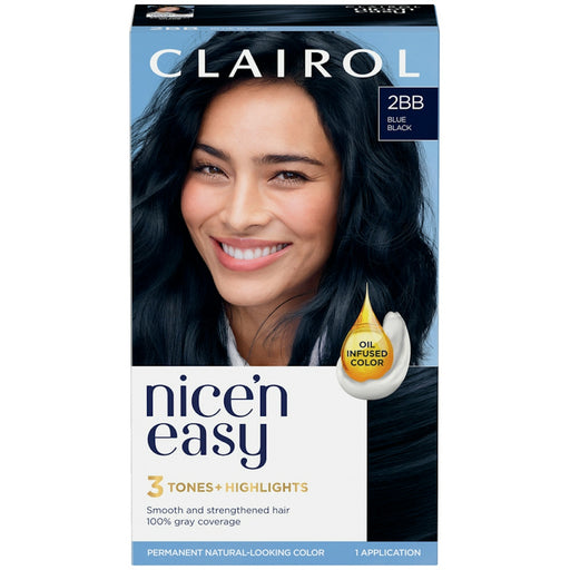 0 Nice’n Easy Hair Color, Permanent, Blue Black 2 Bb Hair Color Black Default Title