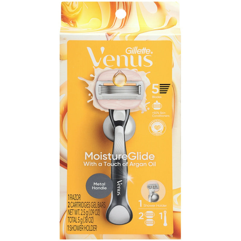 Gillette Gillette Venus - Moisture Glide 2Up With Argan Oil Razor Razors & Razor Blades Sandy Brown