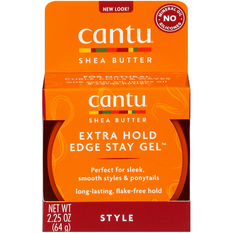 Cantu Cantu Shea Butter Extra Hold Edge Stay Gel – Long-Lasting Shine & Control – 2.25 oz Hair Care Dark Orange