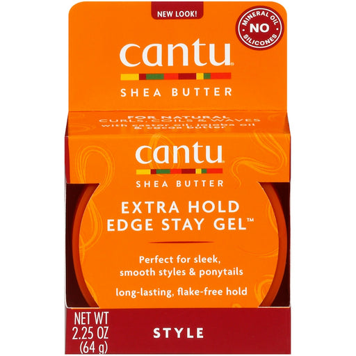 Cantu Cantu Shea Butter Extra Hold Edge Stay Gel – Long-Lasting Shine & Control – 2.25 oz Hair Care Dark Orange