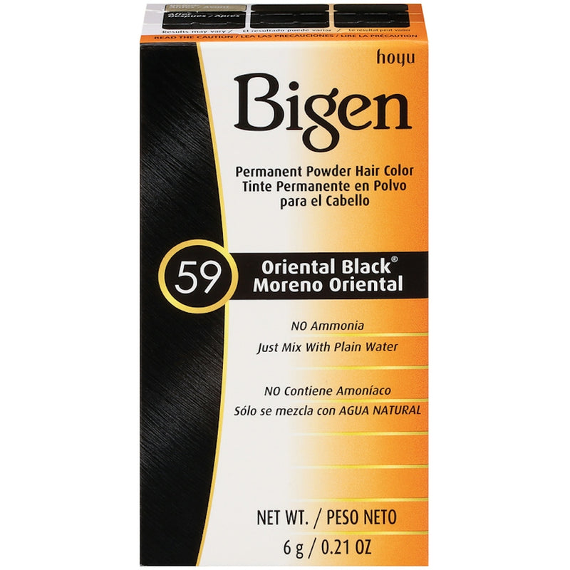 Bigen Bigen Permanent Powder Hair Color - 59 Oriental Black - Ammonia Free - 0.21 oz Hair Color Black