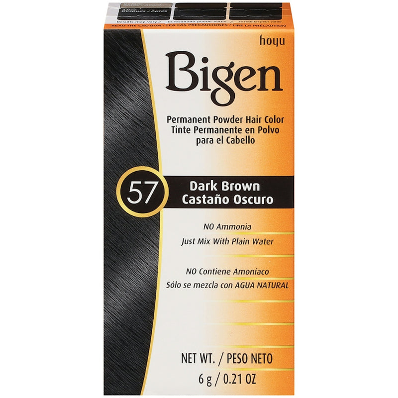 Bigen Bigen Permanent Powder Hair Color 57 Dark Brown 0.21 Oz Hair Color Antique White
