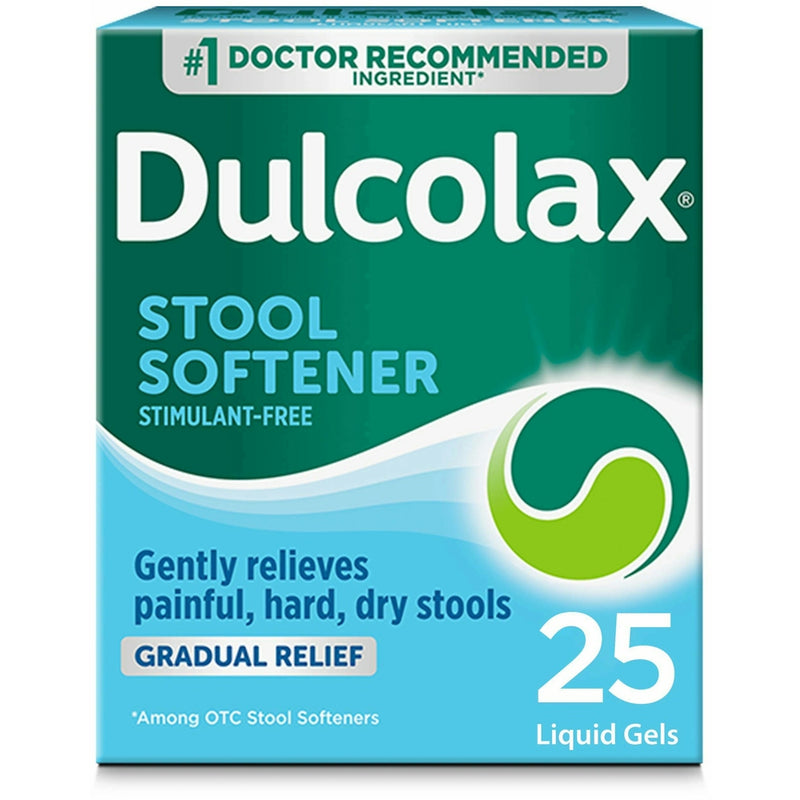 Dulcolax Dulcolax Stool Softener 100 Mg Liquid Gels 25Ct Health & Beauty Sea Green
