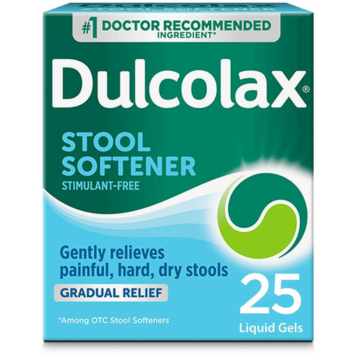 Dulcolax Dulcolax Stool Softener 100 Mg Liquid Gels 25Ct Health & Beauty Sea Green