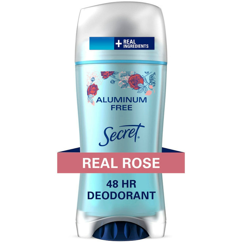 Secret Secret Aluminum Free Deodorant For Women, Real Rose, 2.4 Oz Deodorant White Smoke