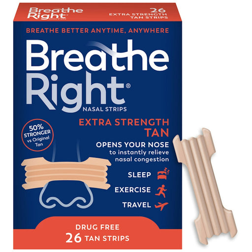 Breathe Right Breathe Right Extra Strength Tan Nasal Strips Health & Beauty White Smoke