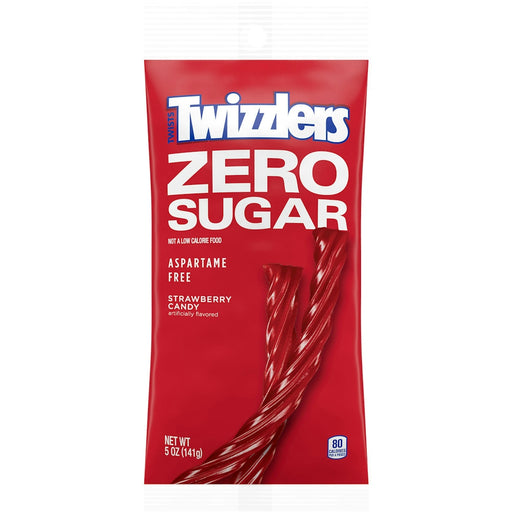 Twizzlers Twizzlers Sugar Free Strawberry Twists, Low Fat Chewy Candy, 5 oz (Pack of 12) Candy & Chocolate Firebrick