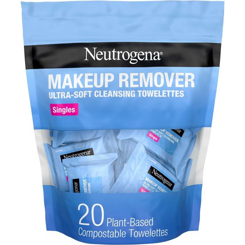 Neutrogena Neutrogena Makeup Remover Wipes, Individually Wrapped Daily Face Wipes For Waterproof Makeup, Travel & On-the-Go Singles Makeup Removers White Smoke