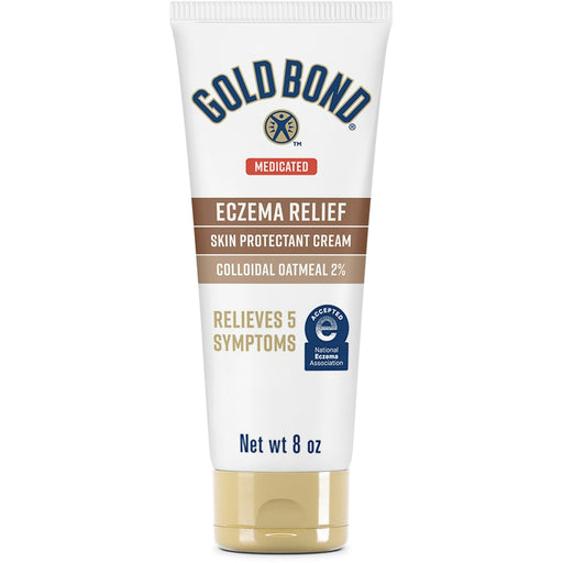Gold Bond Gold Bond Eczema Relief Skin Protectant Cream, 2% Colloidal Oatmeal, 8 oz Lotion & Moisturizer White Smoke