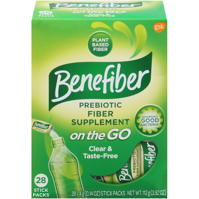 Benefiber Benefiber On-the-Go Prebiotic Fiber Supplement – 28 Stick Packs Health & Beauty Sea Green