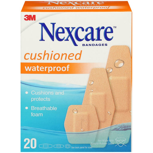Nexcare Nexcare Bandages, Cushioned Foam, Waterproof, Assorted First Aid Tan
