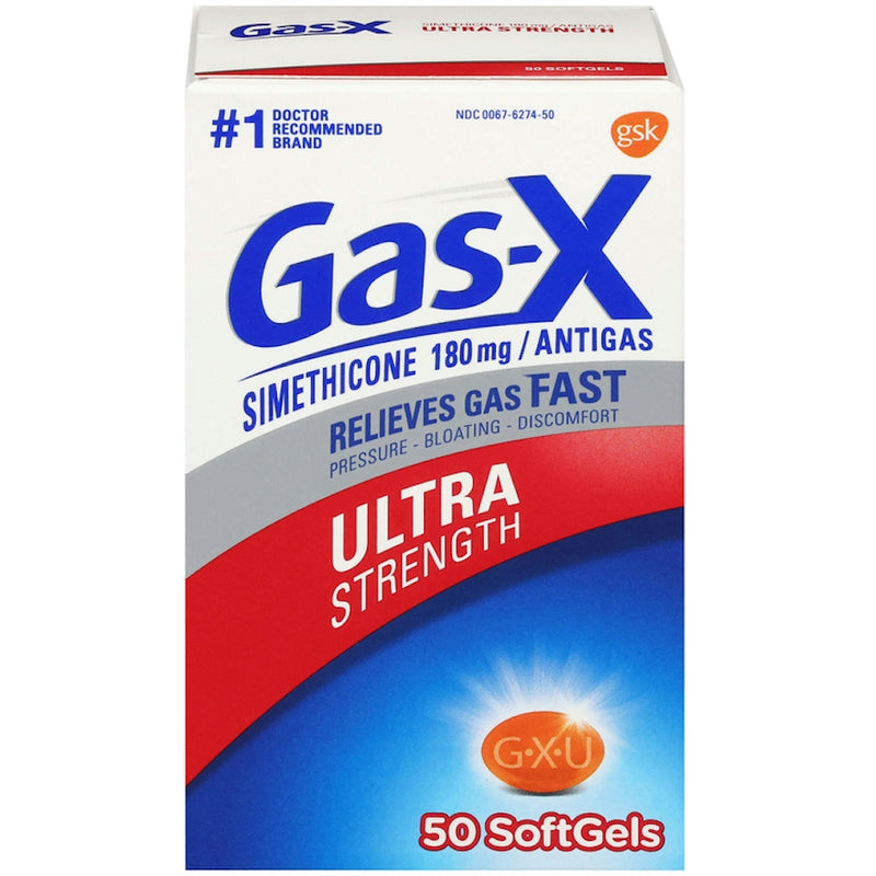 Gas-X Gas-X Ultra Strength Relief Softgels With Simethicone 180 Mg Health & Beauty White Smoke