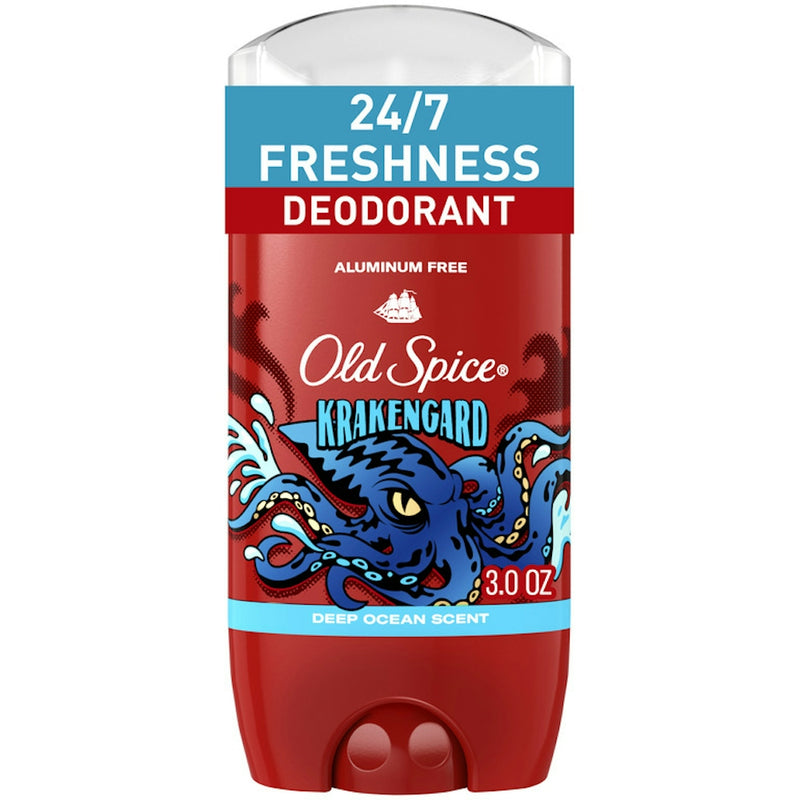 Old Spice Old Spice Wild Collection Aluminum Free Deodorant For Men, Krakengard, 48 Hr. Protection, 3.0 Oz Deodorant Brown