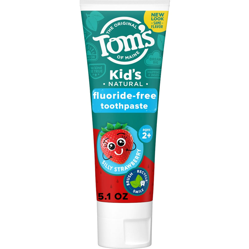 Tom's of Maine Tom's of Maine Toothpaste, Fluoride Free, Kid's, Natural, Silly Strawberry 5.1 Oz Toothpaste White Smoke