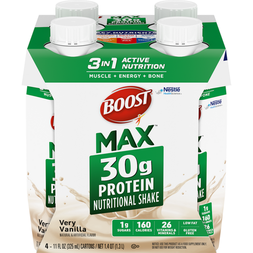 Boost Boost® Max™ 30g High Protein – Very Vanilla (11  fl oz) Fitness & Nutrition White Smoke