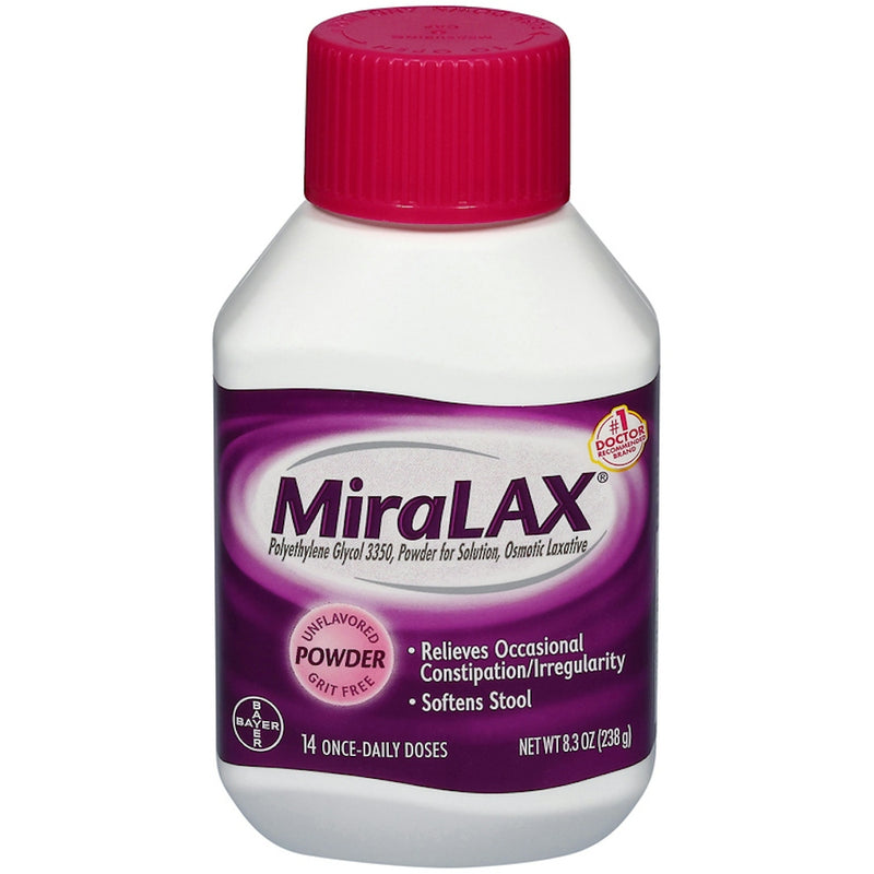 MiraLAX MiraLAX Laxative Powder for Gentle Constipation Relief, Unflavored – 14 Doses Medicine & Drugs White Smoke