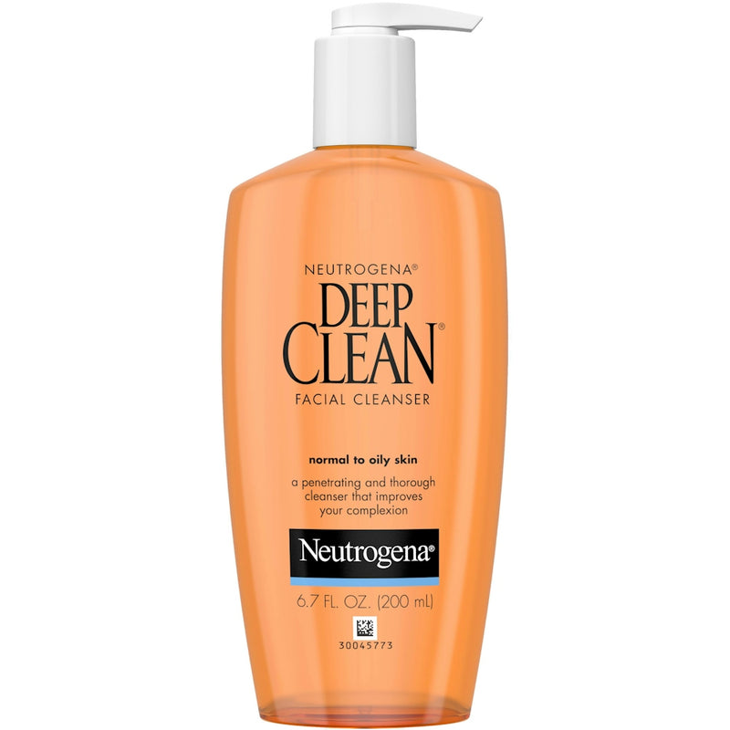 Neutrogena Neutrogena Deep Clean Daily Facial Cleanser With Beta Hydroxy Acid For Normal To Oily Skin, Alcohol-Free, Oil-Free & Non-Comedogenic, 6.7 Fl. Oz Facial Cleansers White Smoke