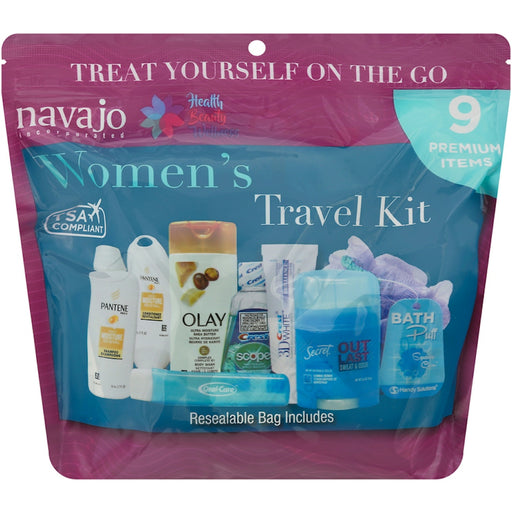 Navajo Navajo Handy Solutions 9 Piece Resealable Women's Travel Kit Health & Beauty White Smoke