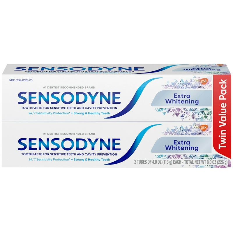Sensodyne Sensodyne Toothpaste, Extra Whitening, Twin Value Pack Toothpaste White Smoke