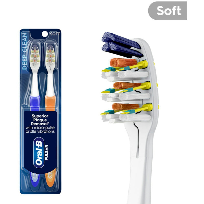 Oral-B Oral-B Pulsar Expert Clean Battery Powered Toothbrush Soft Bristles Toothbrushes White Smoke