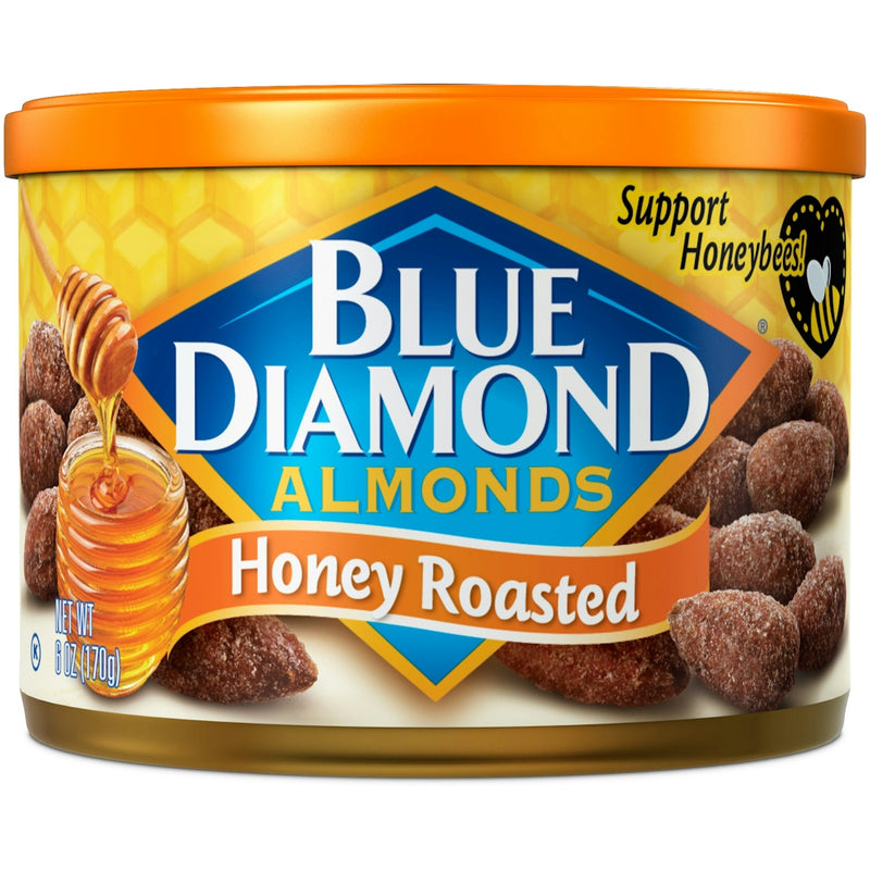 Blue Diamond Blue Diamond Almonds, Can, Honey Roasted, 6 Oz Nuts & Seeds White Smoke