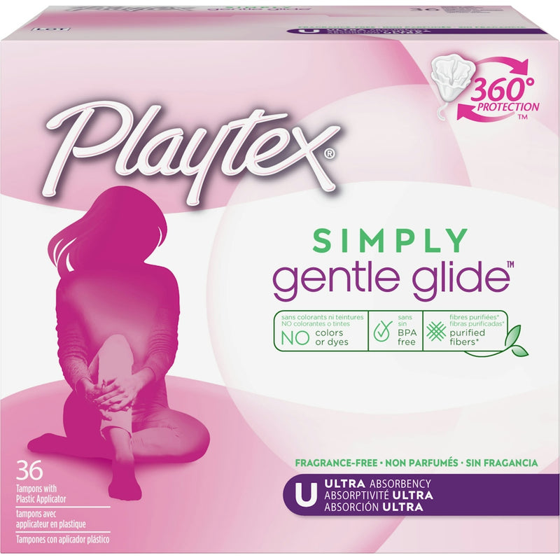 Playtex Playtex Gentle Glide 360 Degrees Ultra Absorbency Unscented Plastic Tampons 36 Ea Box Tampons White Smoke