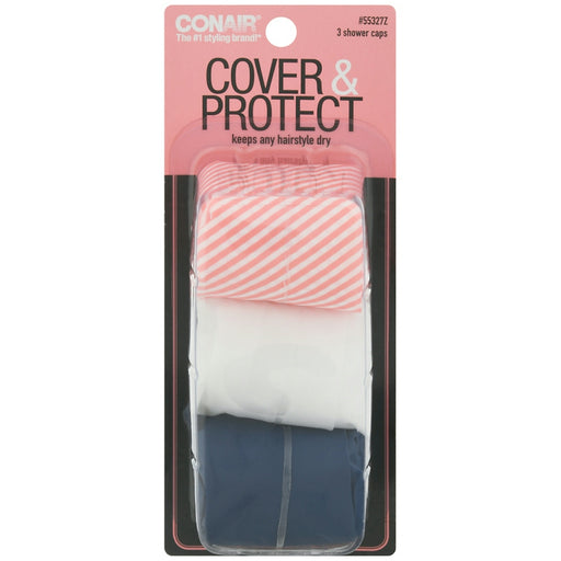 Conair Conair Cover & Protect Shower Caps Shower Caps Light Pink