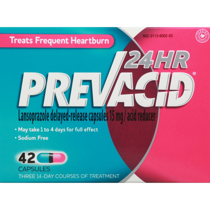 Prevacid Prevacid 24HR Lansoprazole Acid Reducer 15 Mg Capsules Health & Beauty Violet Red