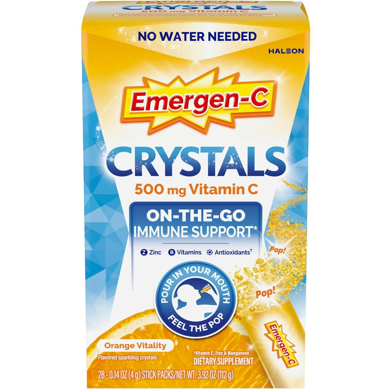 Emergen-C Emergen-C Immune Support Vitamin C  Crystals Orange Vitality 28Ct Vitamins & Supplements Alice Blue