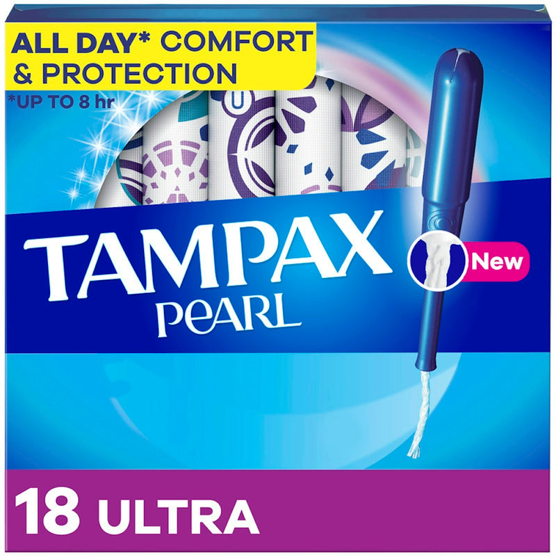 Tampax Tampax Pearl Plastic Tampons, Ultra Absorbency, Unscented Tampons Dark Magenta