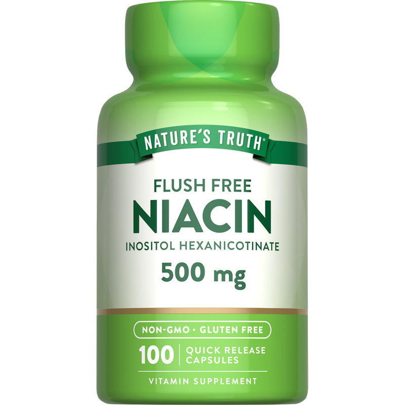 Nature's Truth Nature's Truth Niacin, Flush Free, 500 Mg, Capsules Vitamins & Supplements White Smoke