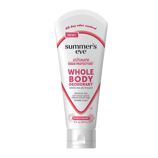 Summer's Eve Summer's Eve Whole Body Deodorant Cream, Aluminum-Free, Blissful Escape, 3 oz Deodorant White Smoke