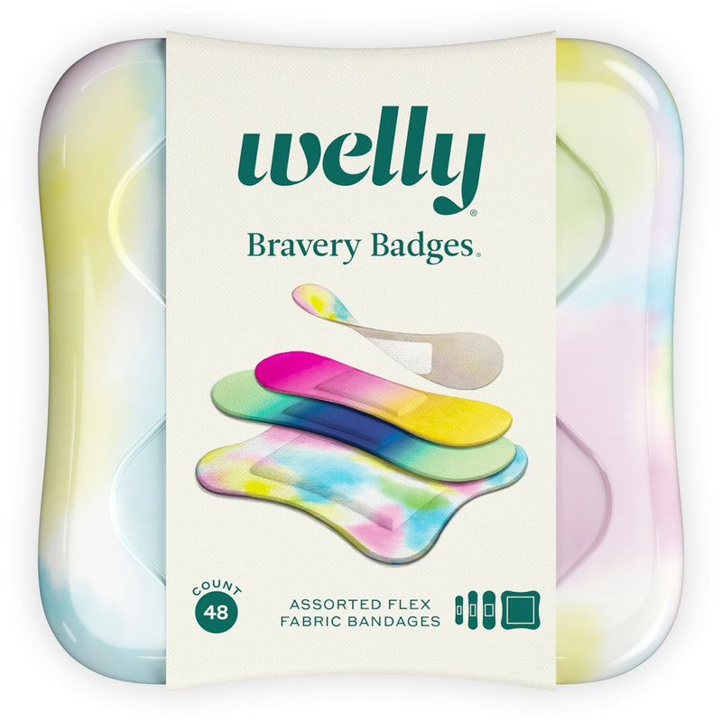 Welly Welly Bravery Badges Assorted Colorwash Flex Fabric Bandages First Aid Lavender