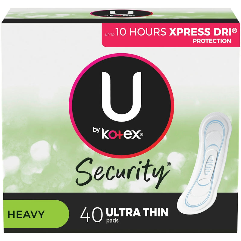 U by Kotex U by Kotex Clean & Secure Ultra Thin Pads, Heavy Absorbency, 40 Count Feminine Pads & Protectors Lavender