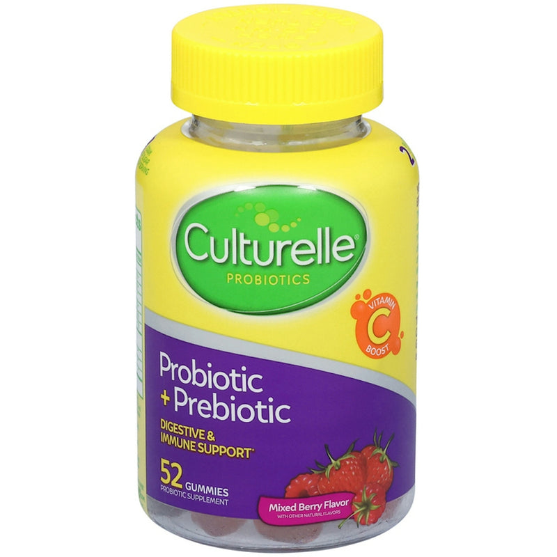 Culturelle Culturelle Daily Prebiotic + Probiotic Gummies For Adults Mixed Berry 52 ct Vitamins & Supplements White Smoke