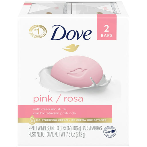 Dove Dove Pink Beauty Bar - 4.25 oz (2 Count) - For Soft, Radiant Skin Bath & Body White Smoke